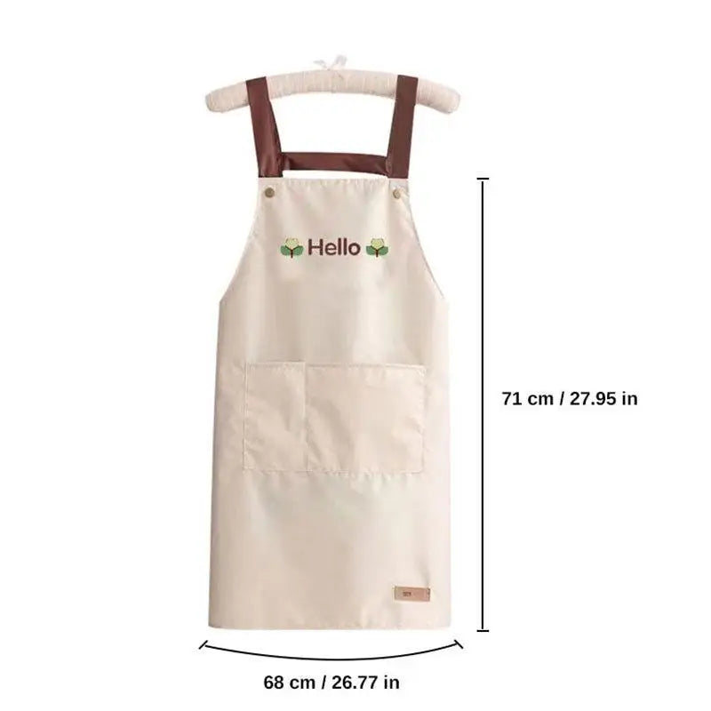 tablier cuisine bleu clair vert foncé moderne imprime fleurs poche pratique écoureuse fixations chef