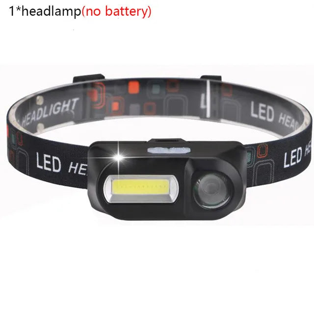 lampe frontale led noir bandeau ajustable 1500lm 2000lm 18650 batterie charge usb camping chasse