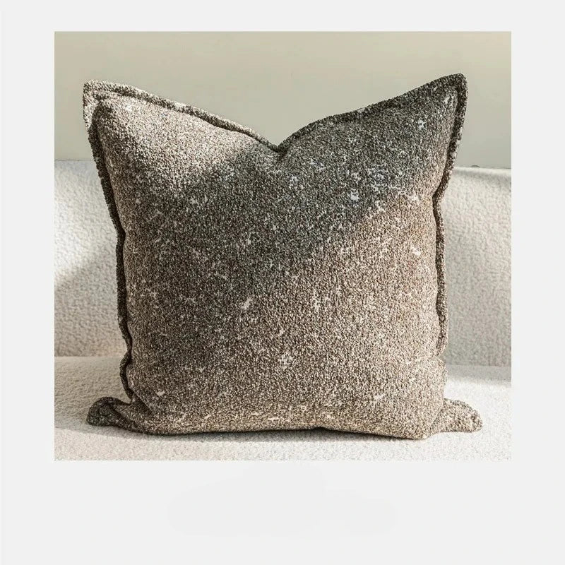 housse coussin décorative élégante marron motif géométrique moderne 100 polyester 45x45cm sofa