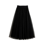 jupe tulle classique blanc gris noir translucide élastique cheville femme soirée
