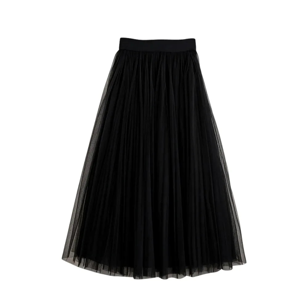 jupe tulle classique blanc gris noir translucide élastique cheville femme soirée