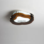 lampe contemporaine organique marron doré blanc fixée vis