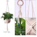 support plante suspendue macramé blanc violet noir artisanal boho anneau pot plante 100cm 90cm