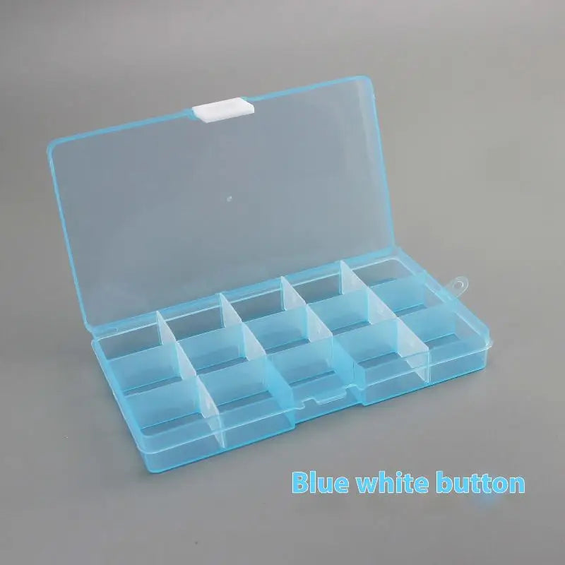 boîte compartiments transparente velours pratique moderne poignées couleurs organisation bijoux pièces vis