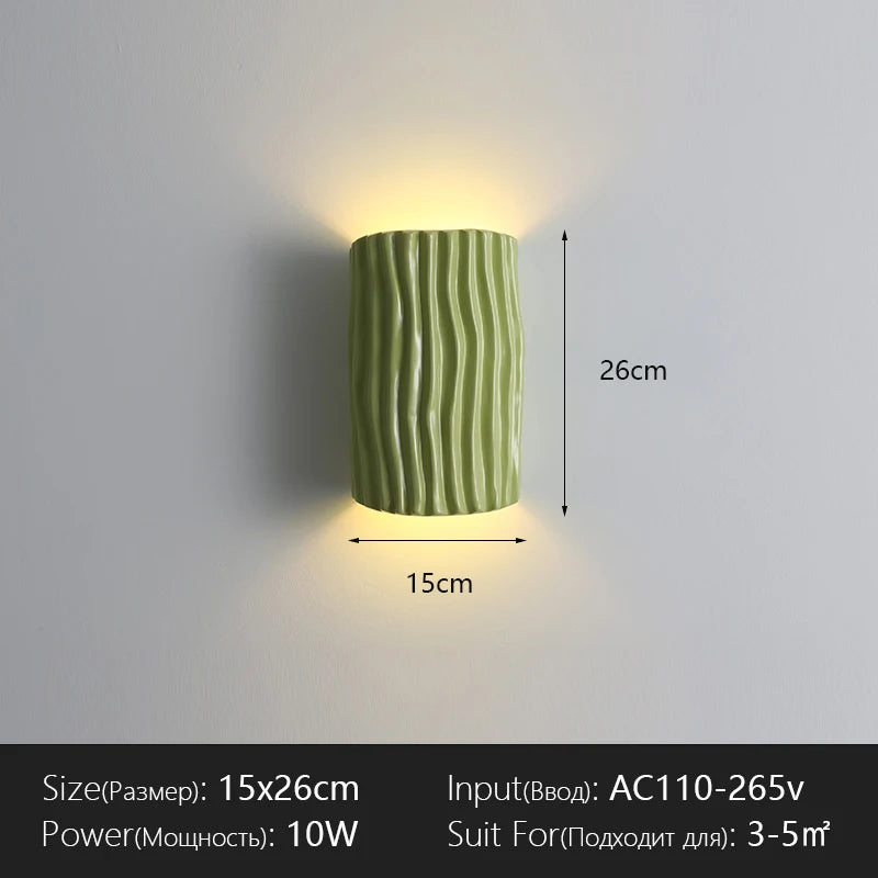 applique murale moderne led deux sources lumineuses jaune verte rouge minimaliste chambre cuisine salon