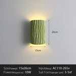 applique murale moderne led deux sources lumineuses jaune verte rouge minimaliste chambre cuisine salon