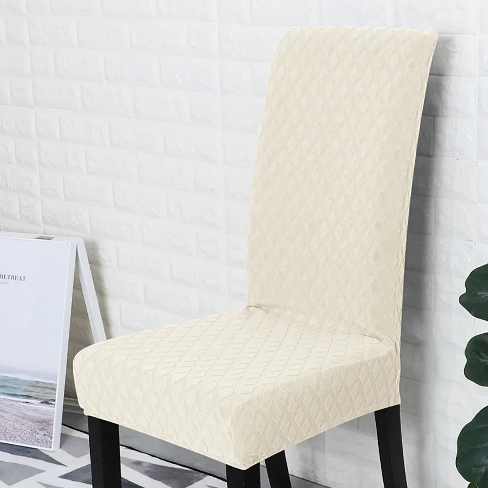 housse chaise moderne motif géométrique beige bleu marine vert marron rouge polyester élasthanne