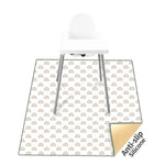 tapis anti dérapant enfant motif canards beige jaune texture pointillée moderne pliable activité jeu
