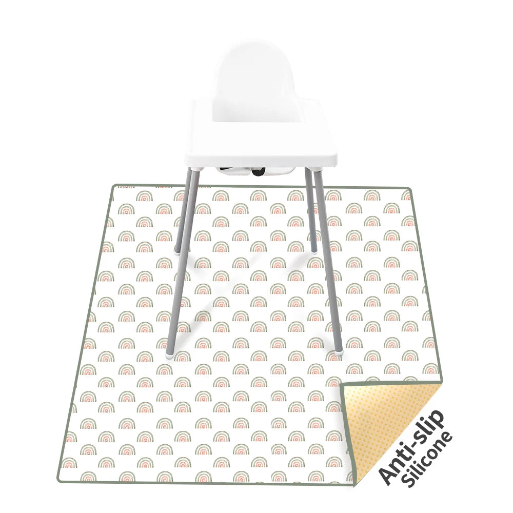 tapis anti dérapant enfant motif canards beige jaune texture pointillée moderne pliable activité jeu