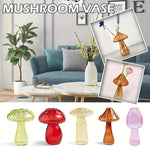 vases champignons verre transparent moderne couleur vert rouge orange bleu rose jaune