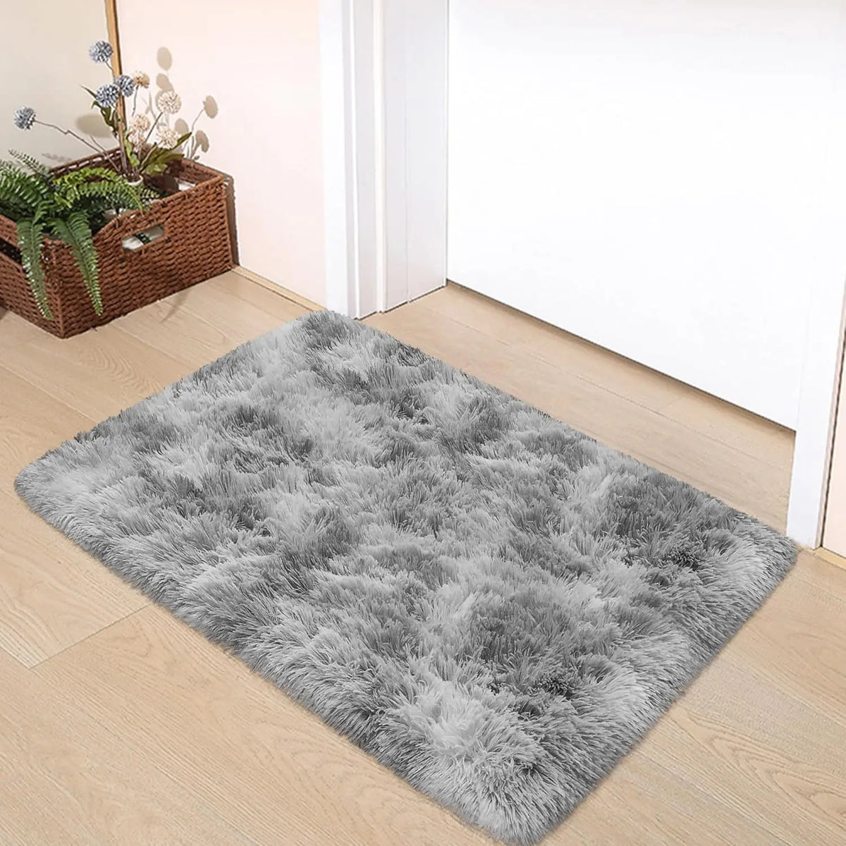 tapis rouge uni peluche moderne 50x80cm confortable antidérapant chambre salon vestibule