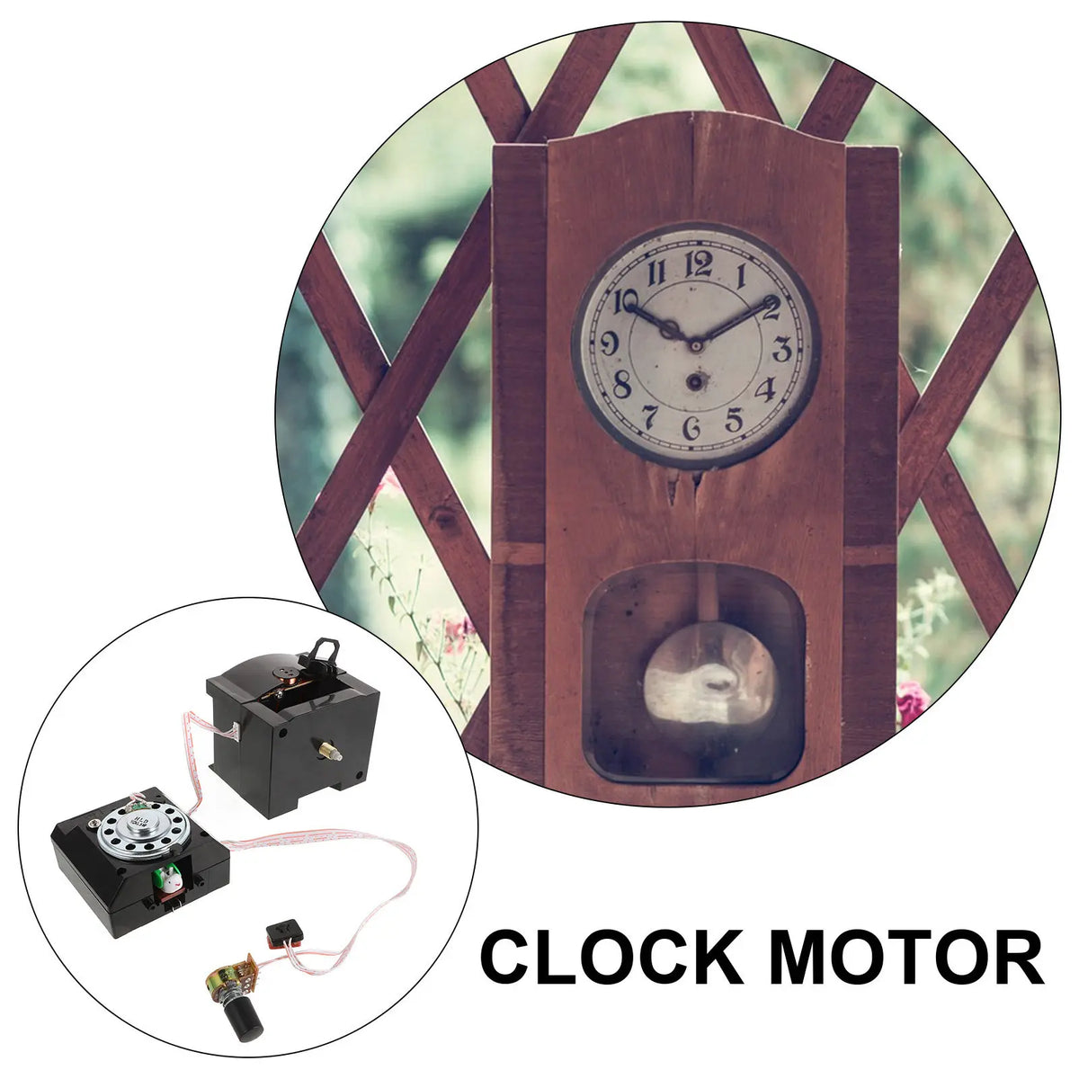moteur horloge coucou rétro noir orange mécanique kit réparation pendule bois quartz parts remplacement