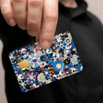 autocollants imperméables cartes credit debit transport multicolore floral popart adhésifs portefeuilles cartes modernes