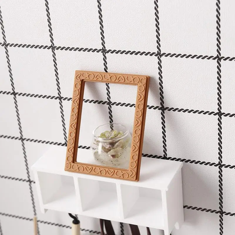 cadres photo résine animaux nature orange motif géométrique classique décoration maison jouets miniatures accessoires