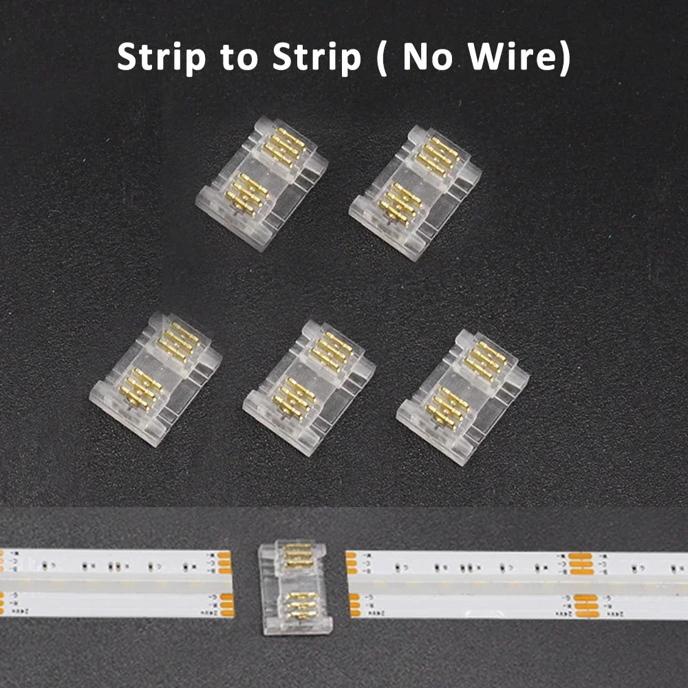 connecteurs rubans led transparent clips câbles couleur moderne facileRGBOCCTBPCOB