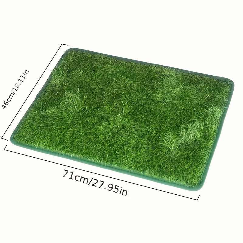 tapis imitation herbe antidérapant lavable chiens décoration toilettage écologique dense vert