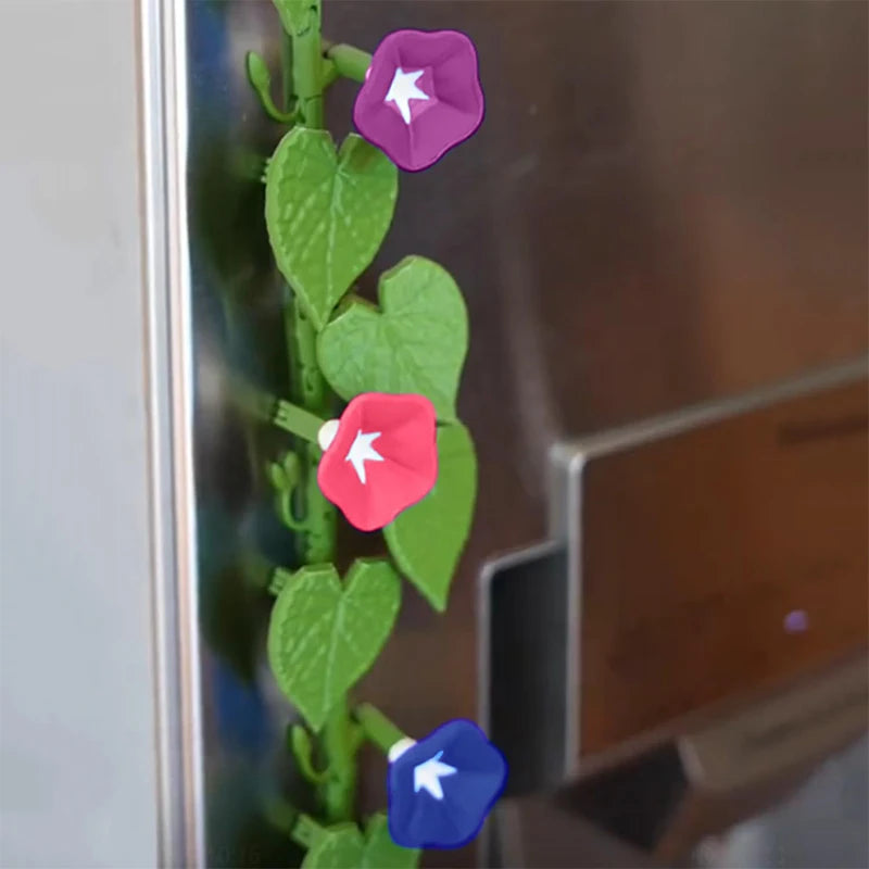 magnétiques réfrigérateur décoratifs floral feuilles fleurs bleu rose vert étoiles