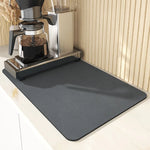 tapis sol moderne rectangulaire gris bleu vert adhésif absorbant séchage rapide cuisine salle