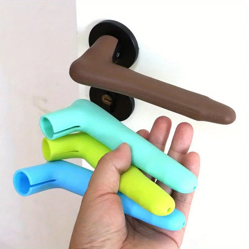 protège pommeau porte marron bleu clair vert clair bleu foncé moderne adhésif silicone anti