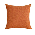 housse coussin carré orange texture lin moderne 45x45cm décoratif canapé salon voiture