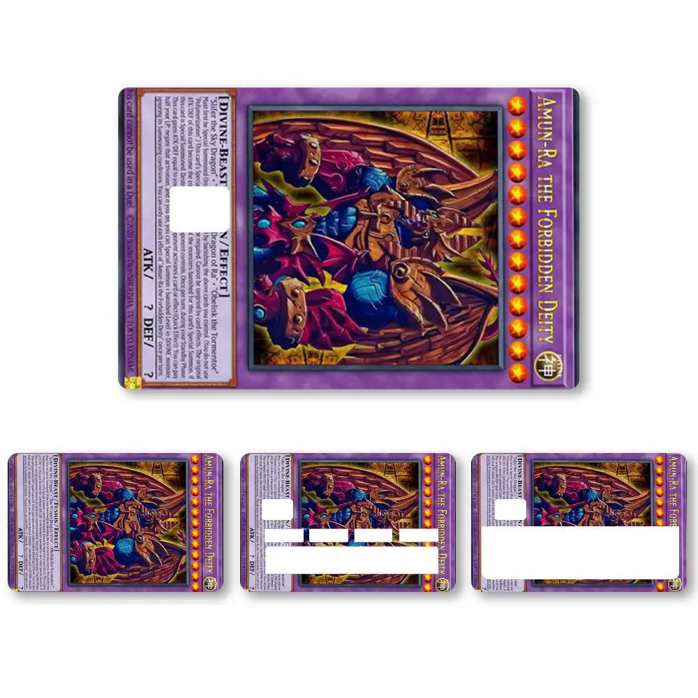 autocollants carte crédit yu gi oh violet multicolore illustrations brillantes adhésifs cartes jeu dimension