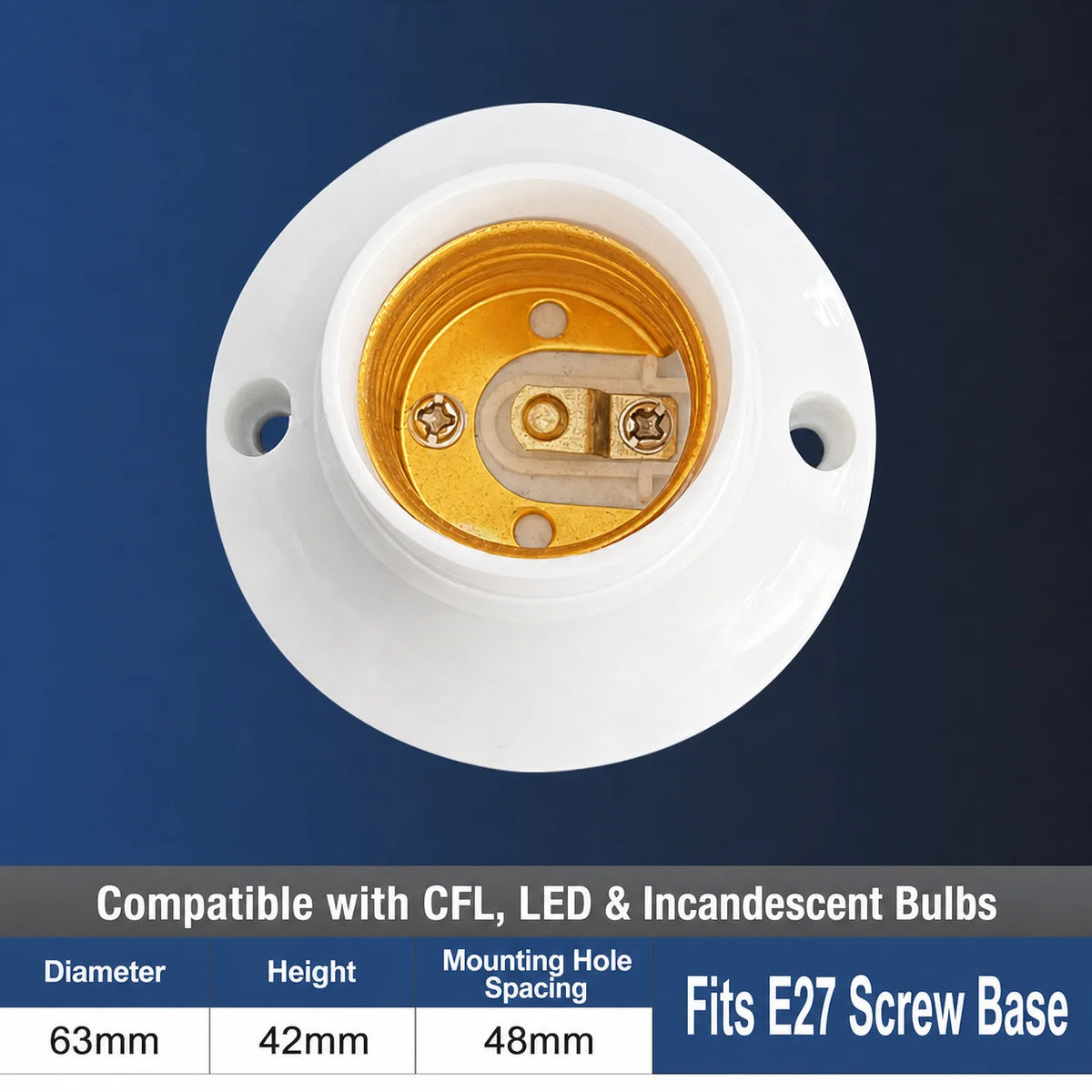 support ampoule blanc moderne fixations bases lampe e27 led rond lisse opaques