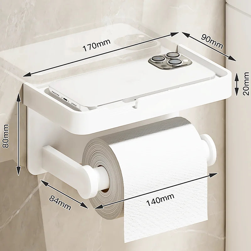 porte serviettes toilette moderne alliage d'aluminium noir fixé mur adhésif