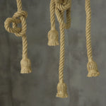 suspension lumineuse industrielle corde tressée naturelle ampoules filaments noir rustic