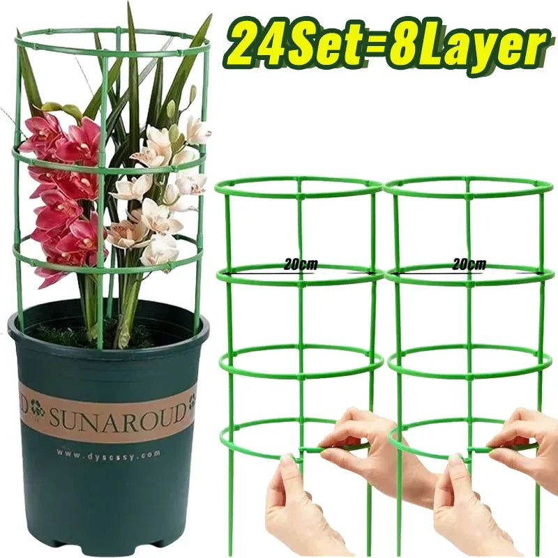 support plantes vert clips moderne arrangement fleurs tige fixation jardinextérieur