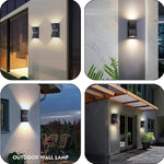 luminaire mural extérieur noir moderne deux puissances 3w 6w ip66