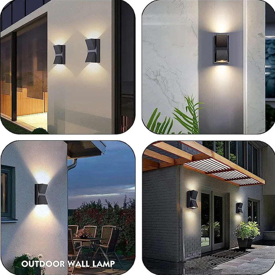 luminaire mural extérieur noir moderne deux puissances 3w 6w ip66