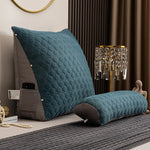 oreiller inclinable moderne hexagones bleu gris support lombaire breathable coton brodé amovible lavable adultère