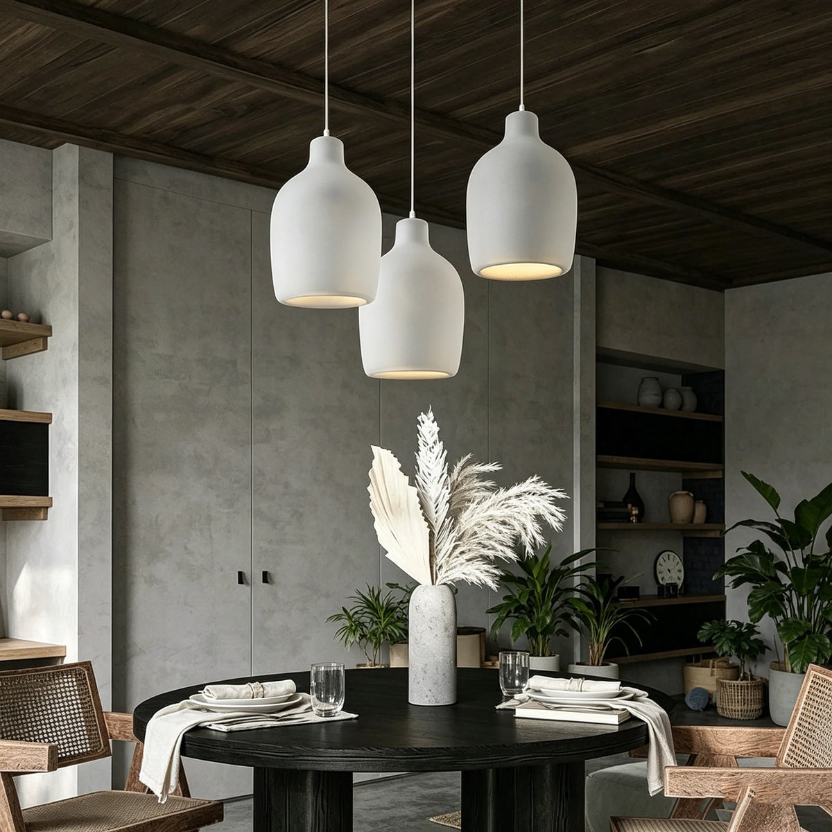 lustre suspension moderne beige texture granulée luminaire salon salle manger chambre loft