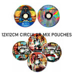 pochettes circulaires multicolores grand theft auto 12x12cm sacs épices poudres alimentaires festifs modernes