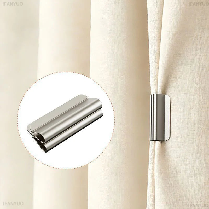 pinces aimants magnétiques rideaux argentées modernes fermantes lumière chambre maison