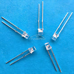 diodes led 3mm bleu vert rouge blanc chaud jaune violet rose orange transparentes plat
