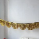 guirlande festive franges scintillantes or argent anniversaire noel saint valentin halloween pâques