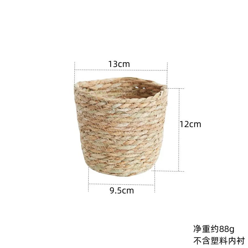 paniers corde tressée rustique paniers jardinière fleur plante verte naturel pastorale