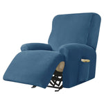 housses fauteuil beige gris bleu marine velours doux moderne confortable machine lavable anneaux fixations