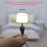 mini lampe moderne accessoires poupées blanc gris noir doré texture marbrée finition lisse adhésif