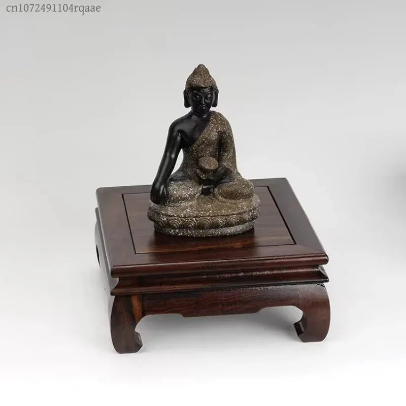 support bois marron objet décoratif classique plateau présentation bijoux figurines trousseau carreaux naturels