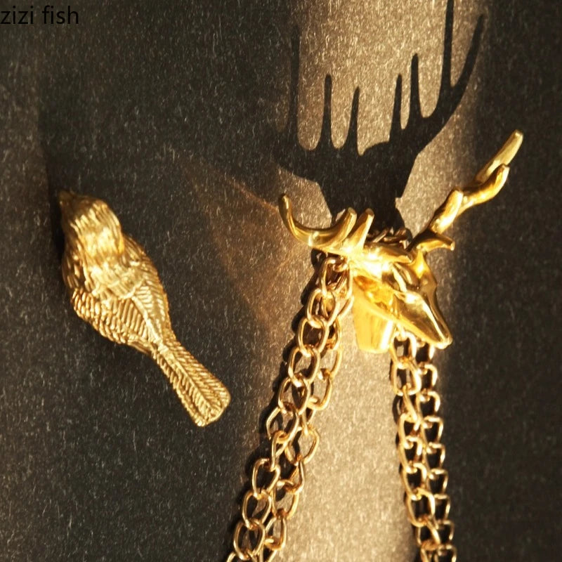 porte serviettes or artisanal abeille papillon libellule feuille cerf simple deco mural
