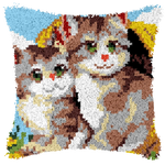 coussin carré beige uni maille tissu décoration maison classique salon chambre