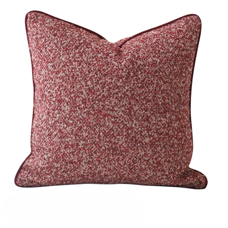housses coussins décoratifs velours polyester carrés rouges contemporains lit chaise voiture adhésives simples