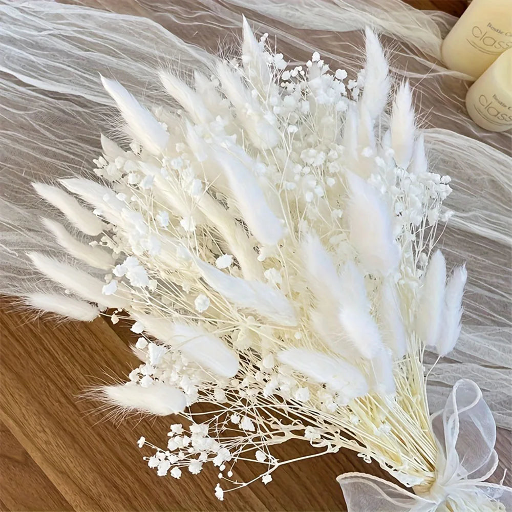 bouquet fleurs séchées multicolore boho décoration maison anniversaire baby shower