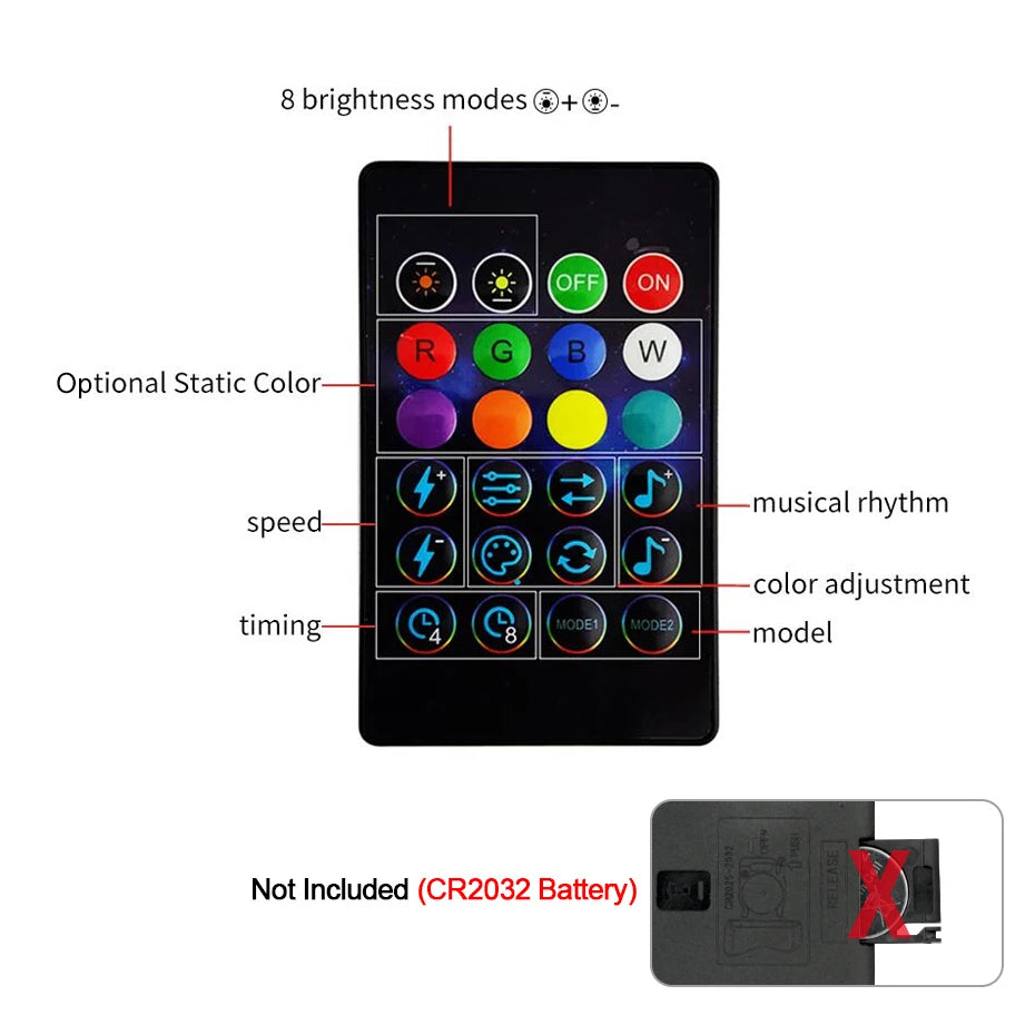 guirlande lumineuse led multicolore clips moderne décoration intérieure noël 1m 50m usb bluetooth