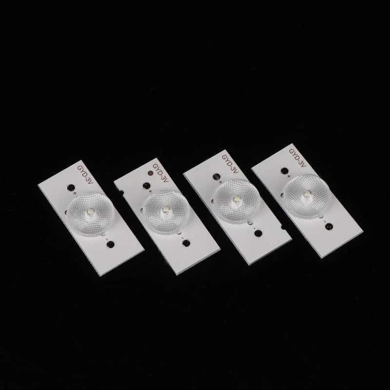 LED blanches rondes transparentes modernes adhésif 10 pièces fixations incluses