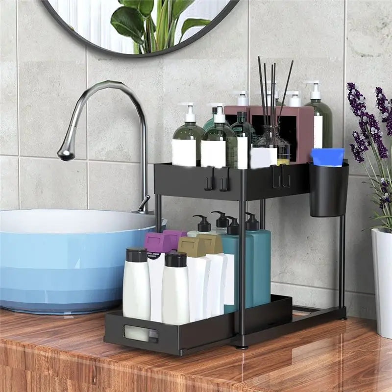 étagère rangement noire réutilisable moderne pieds solides compartiments
