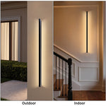 éclairage extérieur moderne led ip65 55cm 80cm 100cm 120cm 145cm noir contemporain