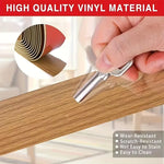 ruban transition seuil adhésif pvc aspect bois moderne gris marron beige 4cm large 3m